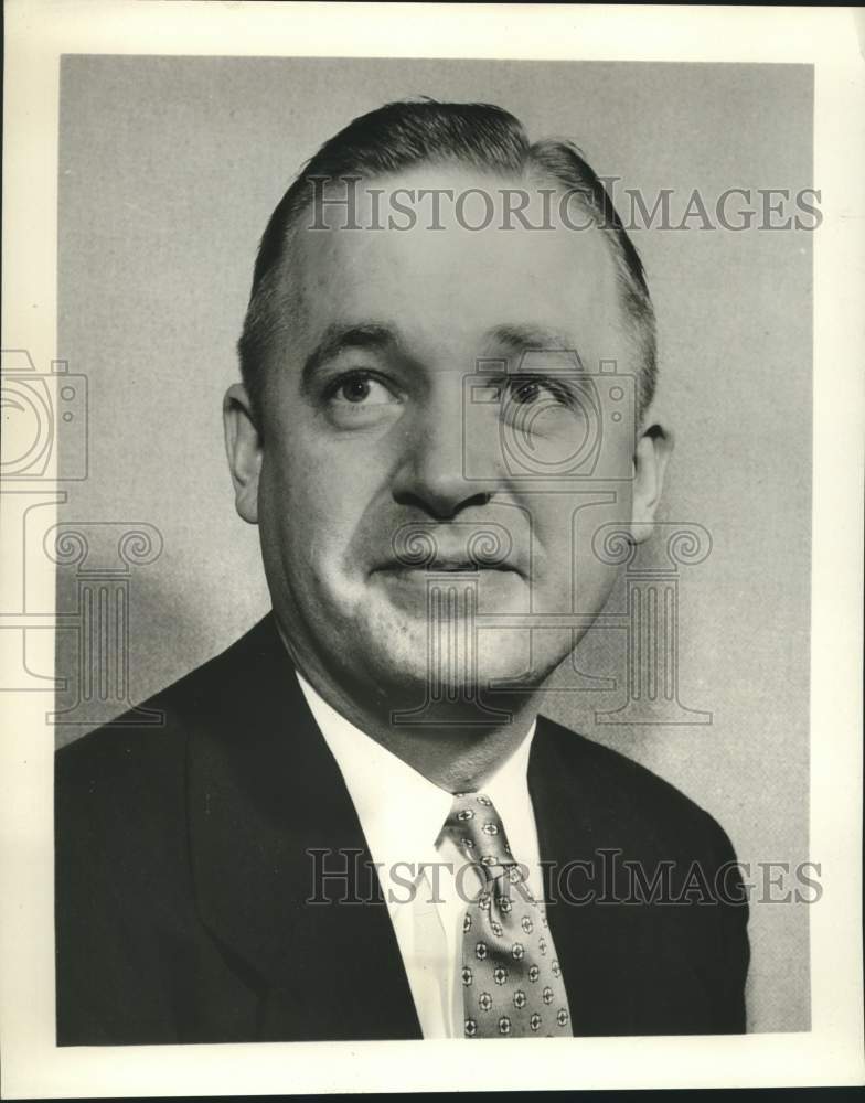 Load image into Gallery viewer, 1957 Press Photo Paper Mate Company Treasurer Stanley W. Merrill - nox34815
