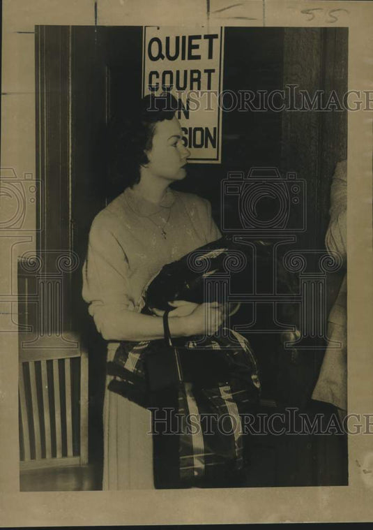 1957 Press Photo Witness in Tilotta Murder Investigation Amy Messina, Gretna