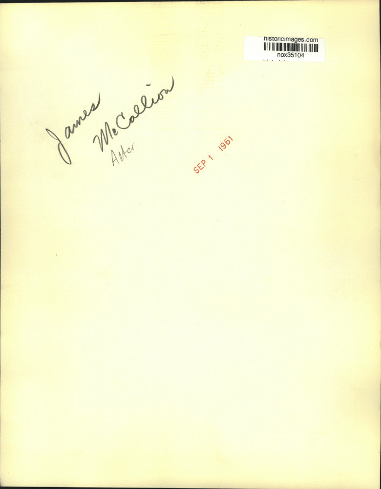 1961 Press Photo Actor James McCallion - nox35104