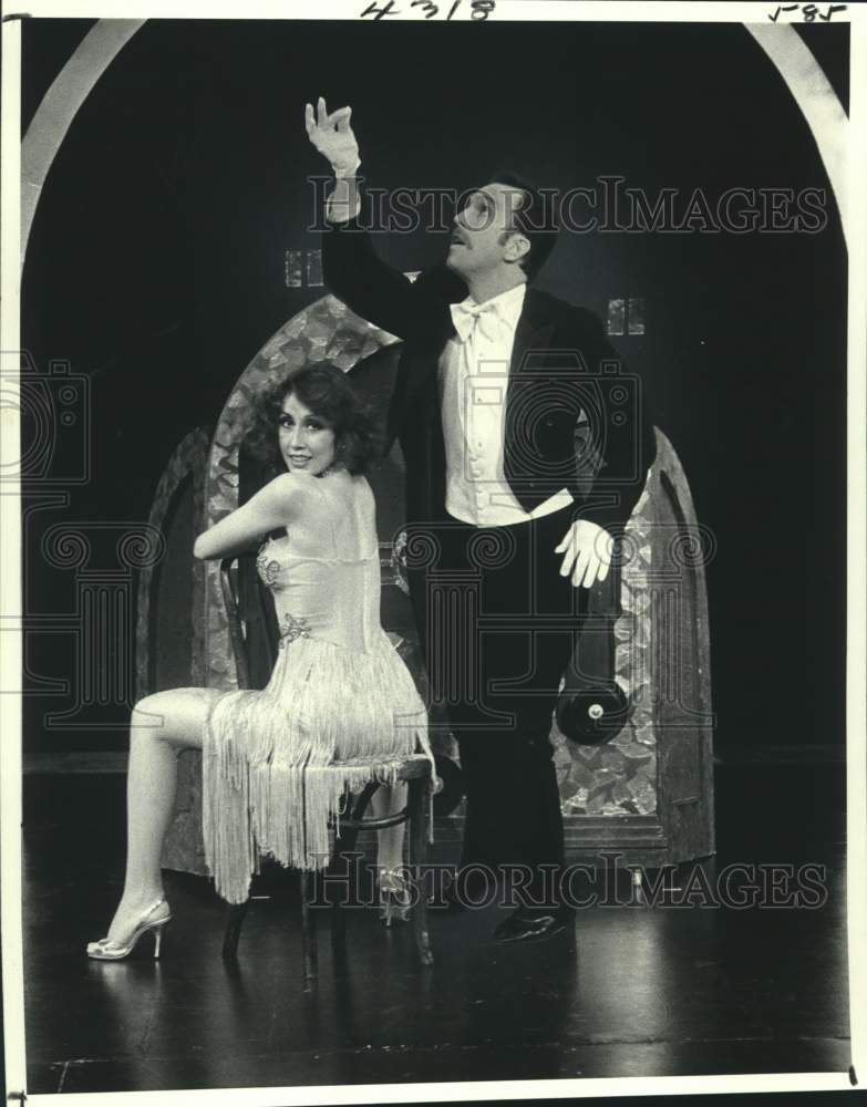 1979 Press Photo Actors Jerry Clark, Kim Michel in Play "A Night on the Town"