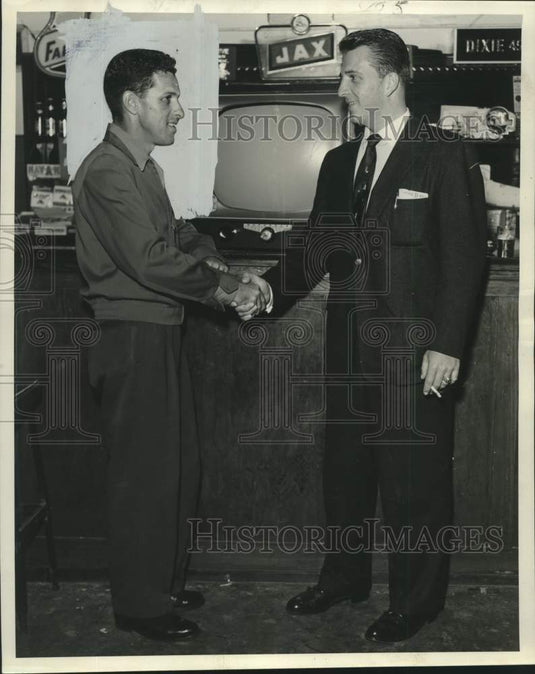 1954 Press Photo Orleanian Ralph L. Mascaro Wins TV in Jax Contest - nox35335