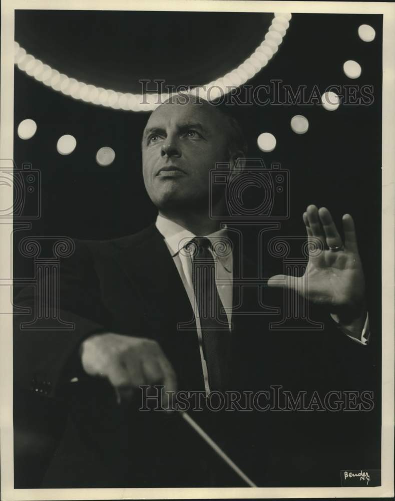 1957 Press Photo Orchestra director Andre Kostelanetz. - nox35392- Historic Images