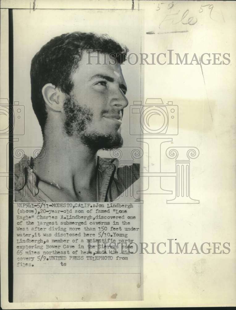 1953 Press Photo Son of Aviator Charles Lindbergh, Jon Lindbergh - nox35479