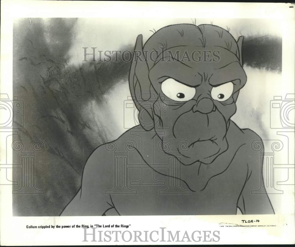 1978 Press Photo Gollum crippled by the power of the Ring. - nox35618