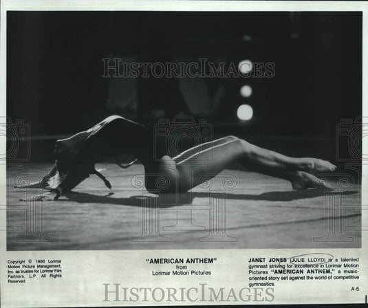 1986 Press Photo Julie Lloyd in a Lorimar Motion Picture "American Anthem."