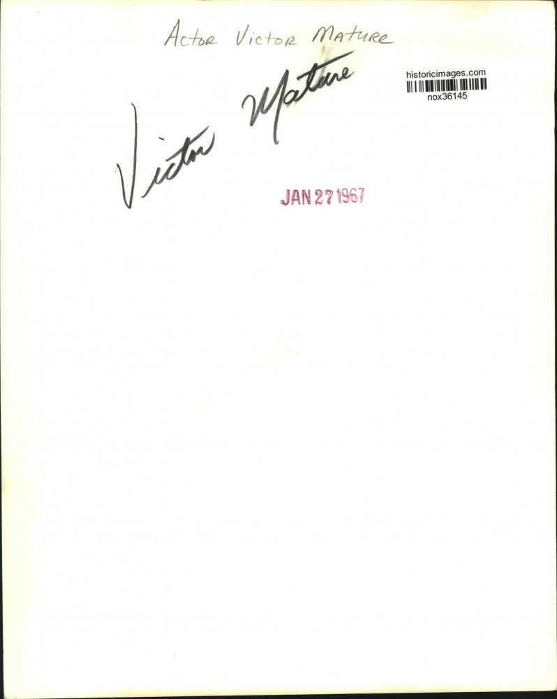 1967 Press Photo Actor Victor Mature - nox36145