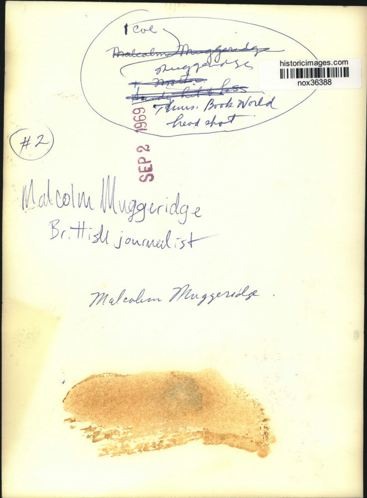 1969 Press Photo Malcolm Muggeridge, British Journalist. - nox36388