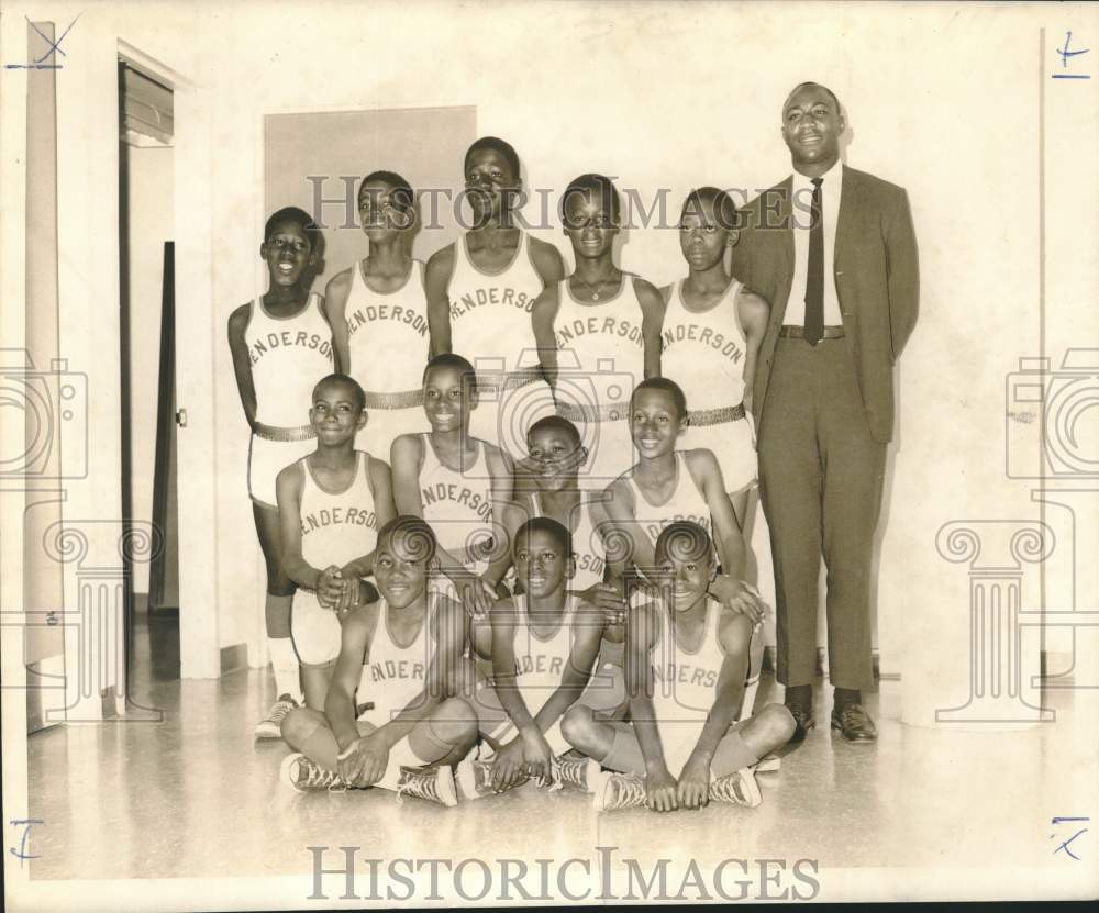1968 Press Photo Henderson Elementary School Basketball Team, New Orleans