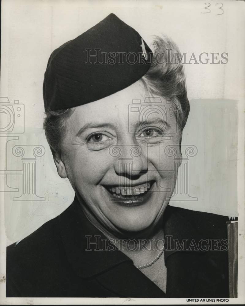 1957 Press Photo Mary O&#39;Connor in New Orleans-she&#39;s senior stewardess for United