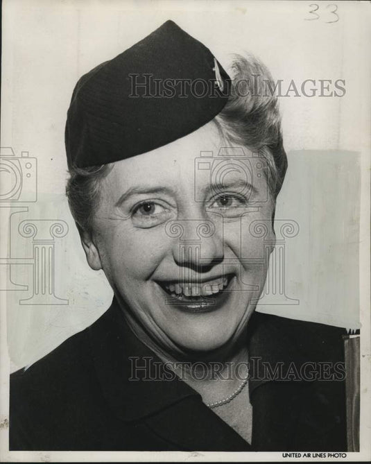 1957 Press Photo Mary O'Connor in New Orleans-she's senior stewardess for United
