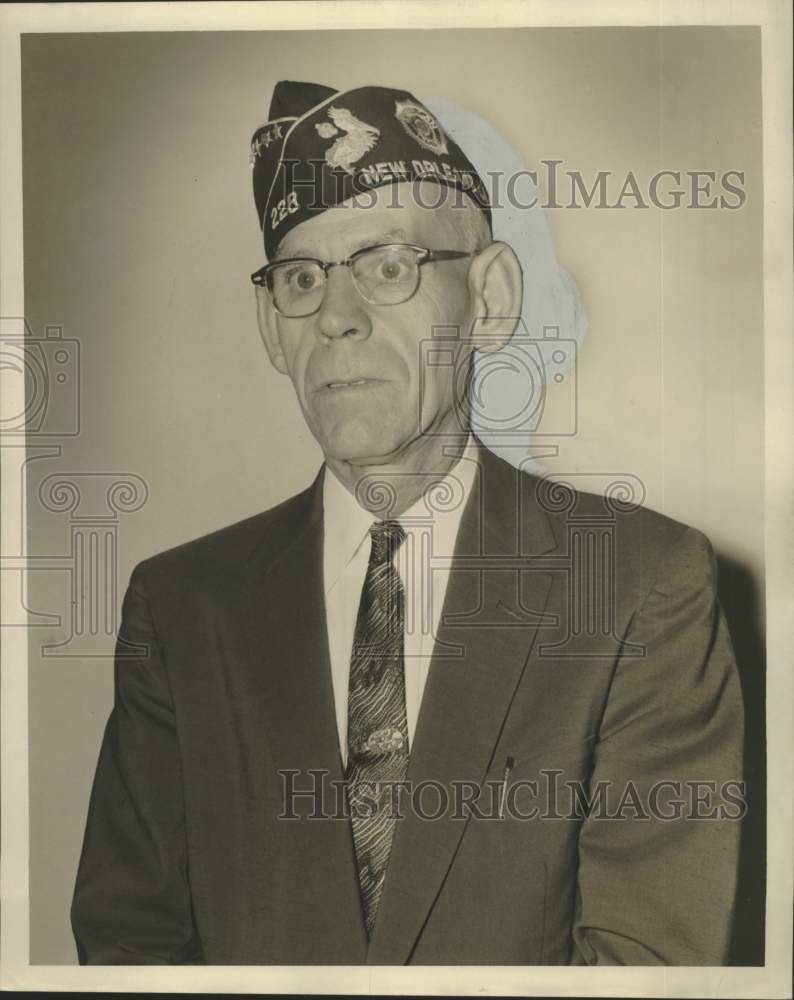 1957 Press Photo Anthony D. Naquin, member of New Orleans VFW. - nox39515