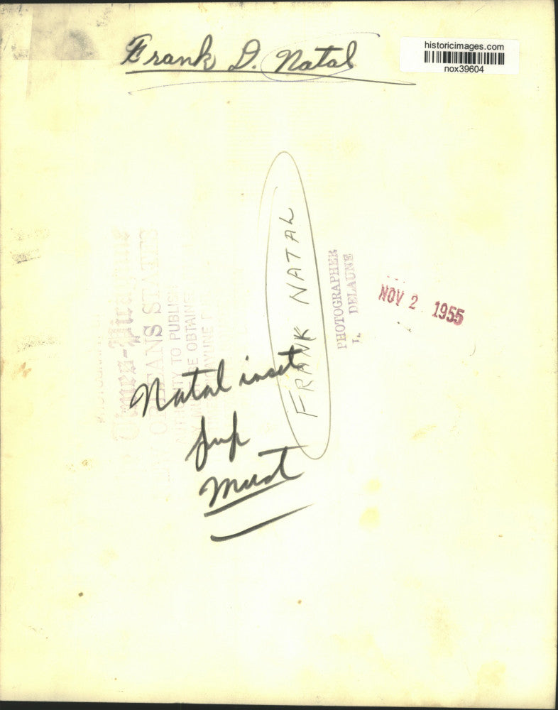 1955 Press Photo Frank D. Natal - nox39604
