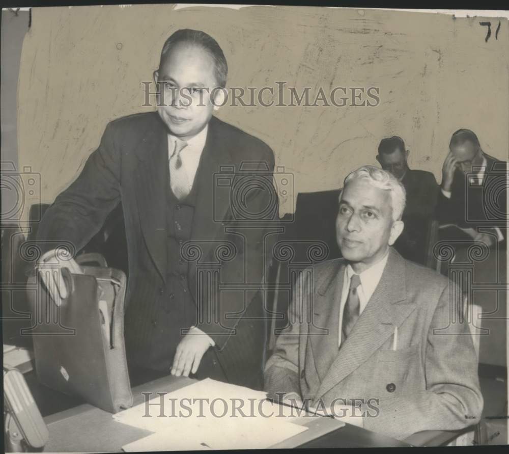 1950 Press Photo Representatives Seek Indonesian Membership in United Nations- Historic Images