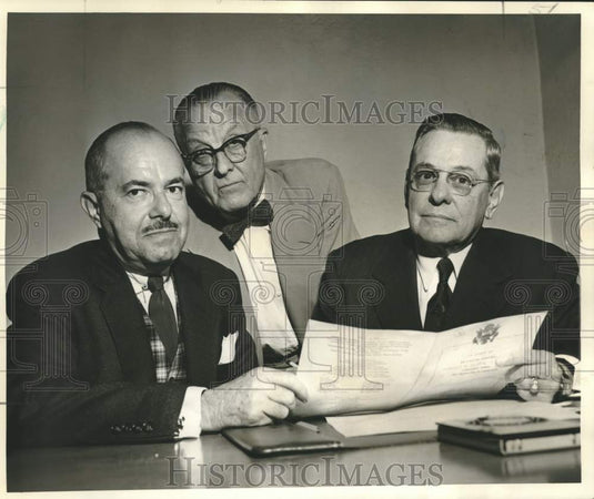 1955 Press Photo Planning Louisiana Congressional Delegation Appreciation Lunch