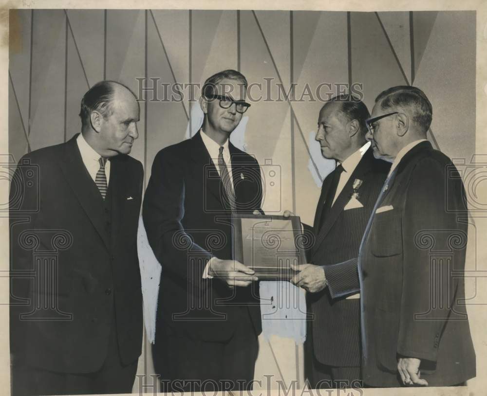 1958 Press Photo Presentation of 1958 Theodore Brent award to Eugenia Mendoza.