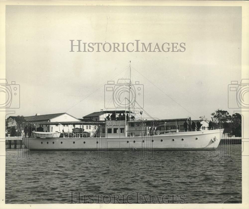 1946 Press Photo T. V. John Land alongside sea wall at school, Pass Christian.