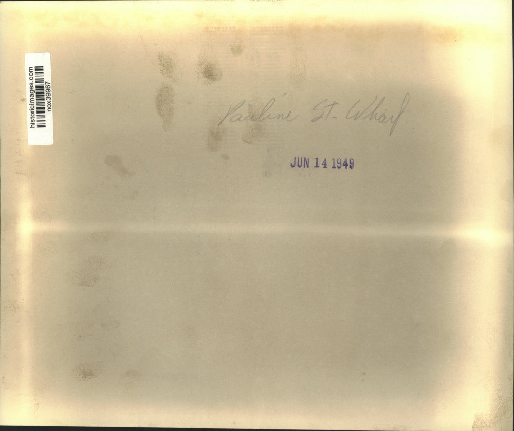 1949 Press Photo Pauline Street Wharf under construction. - nox39967