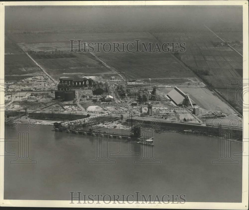 Load image into Gallery viewer, 1957 Press Photo Bulk marine terminal, Ormet Corporation plant at Burnside, LA
