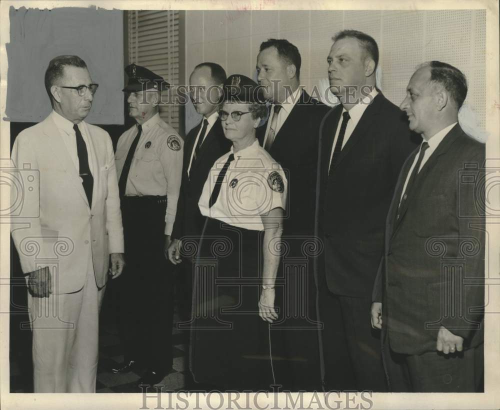 1959 Press Photo New Orleans police academy&#39;s 15th graduating class speakers.