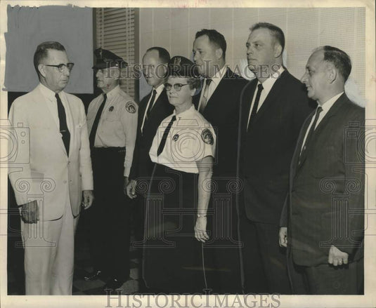 1959 Press Photo New Orleans police academy's 15th graduating class speakers.