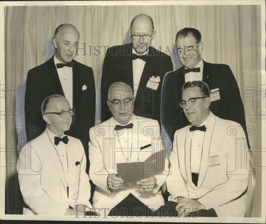 1957 Press Photo Tax Executives Institute installed new officers at Roosevelt.- Historic Images