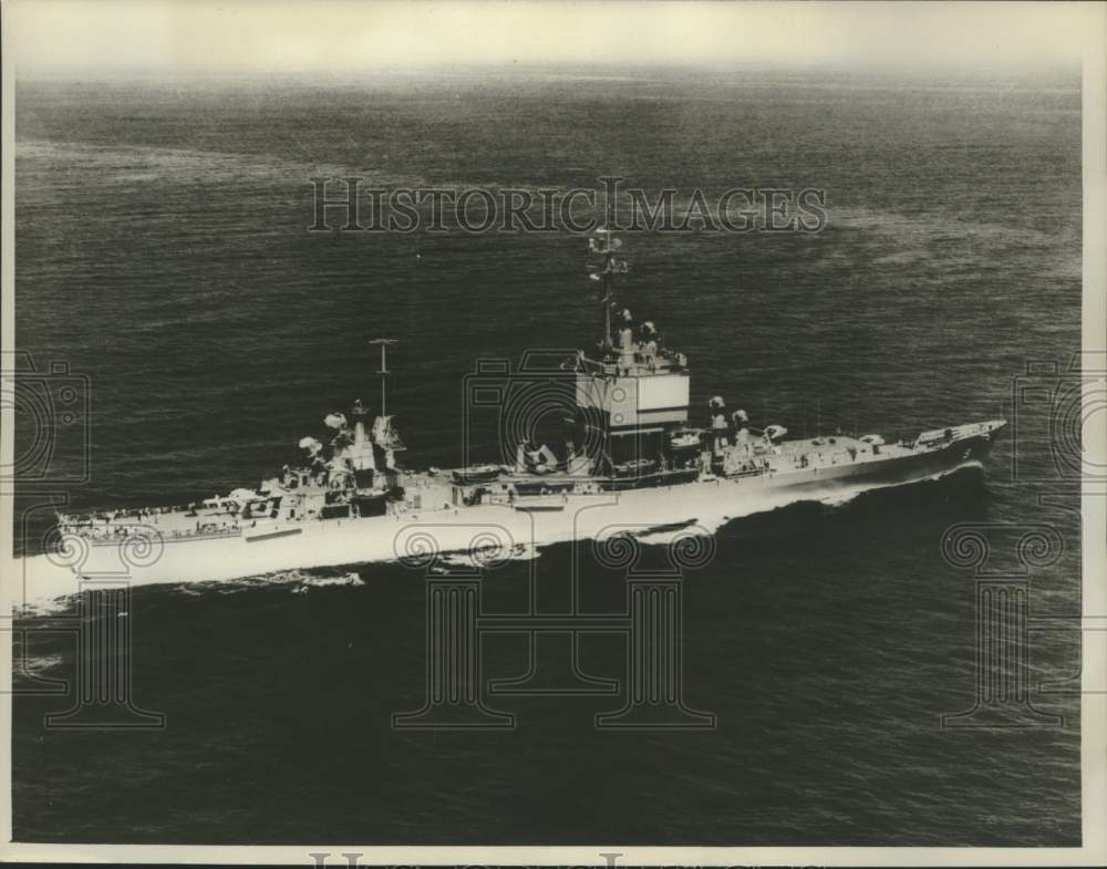 1961 Press Photo The Long Beach Guided Missile Carrier - nox40142