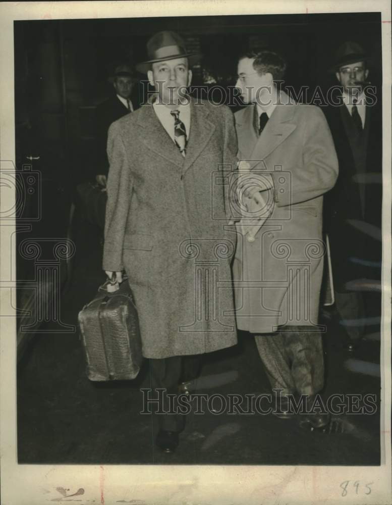 1945 Press Photo Former Congressman Clarence J. McLeod's Son Returned to Detroit