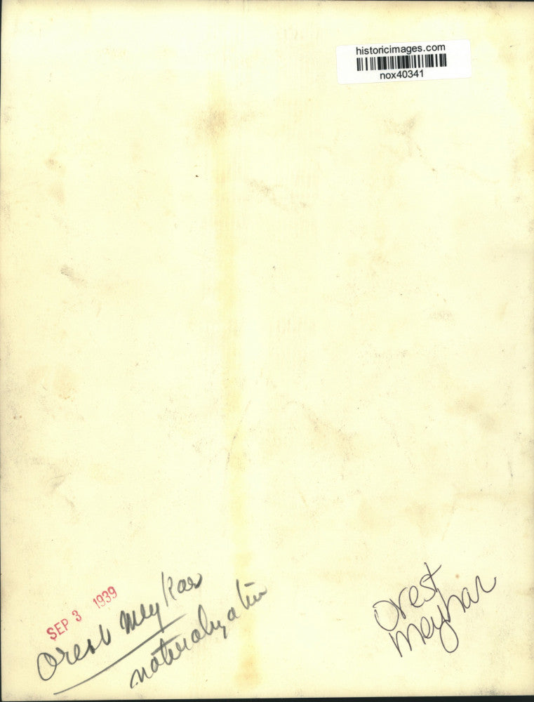 1939 Press Photo Orest Meyhar poses in uniform. - nox40341