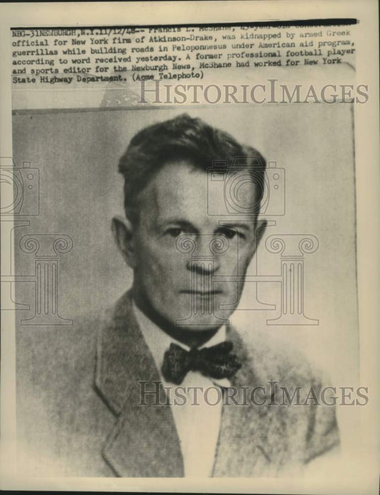 1948 Press Photo Atkinson-Drake Construction Official Francis L. McShane
