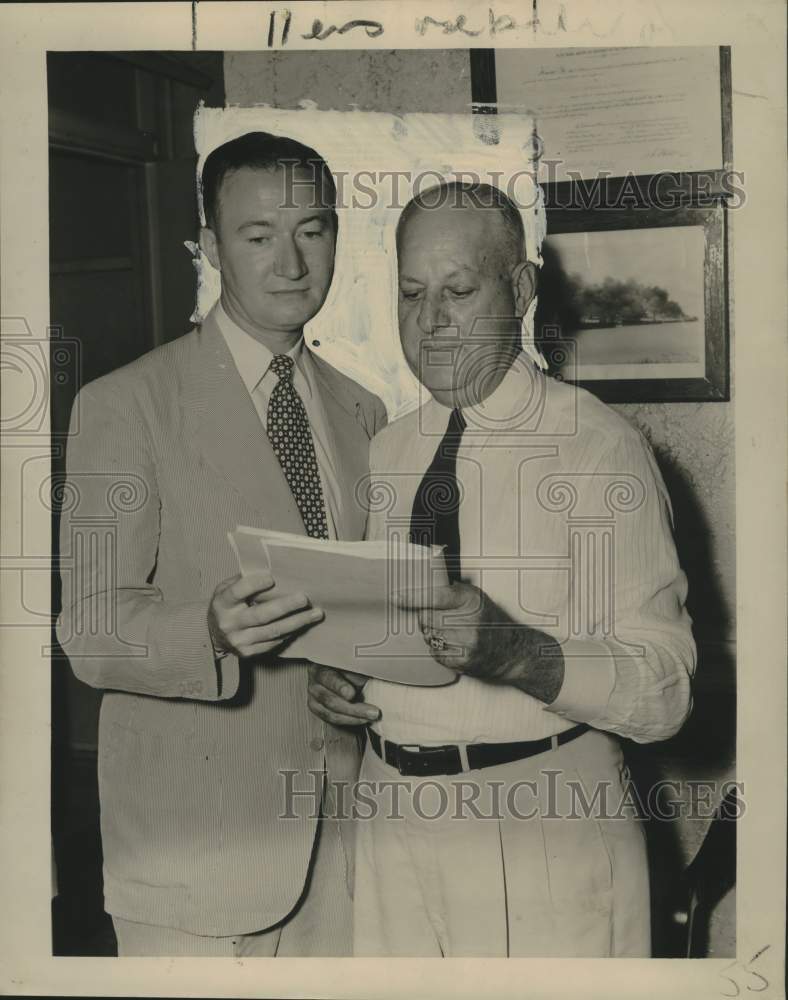 1947 Press Photo George F. Stehle, Fire Chief Dey of New Orleans Fire Department