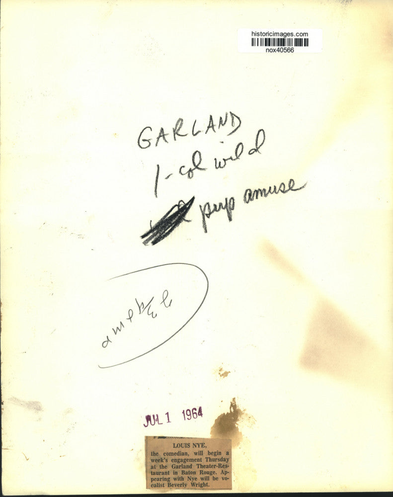 Load image into Gallery viewer, 1964 Press Photo Louis Nye will be at Garland Theater-Restaurant in Baton Rouge.
