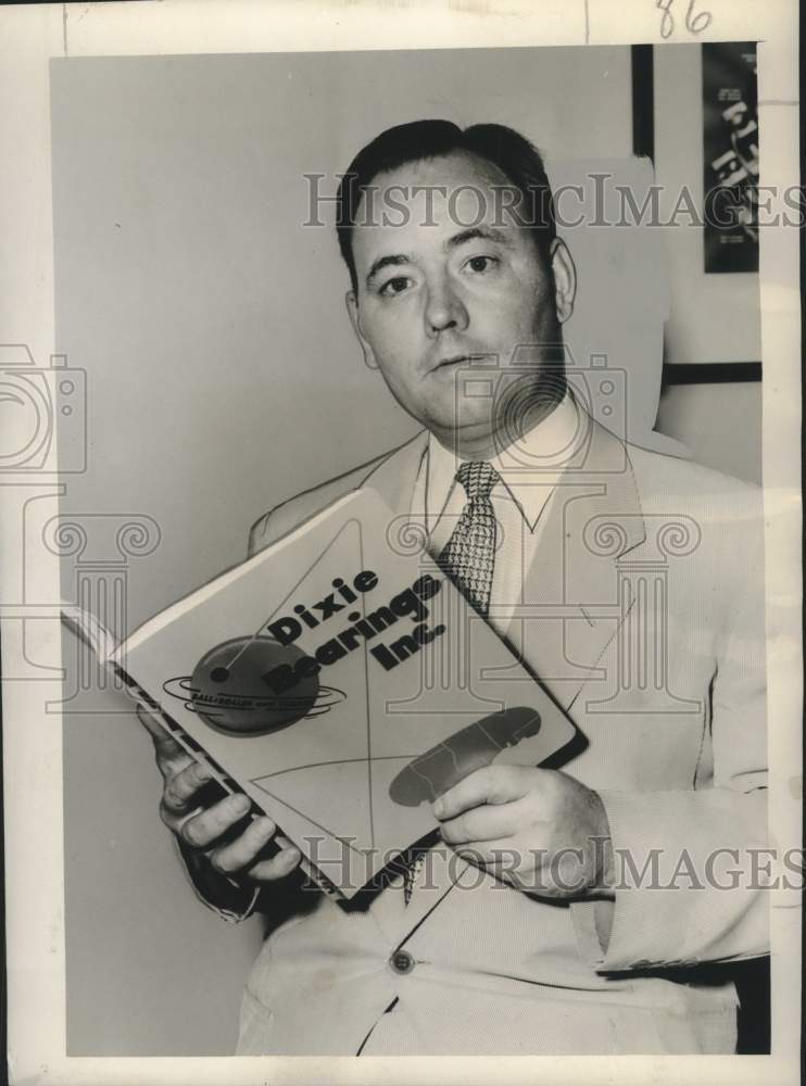 1954 Press Photo Dixie Bearings General Sales Manager J.W. O&#39;Connell - nox40709