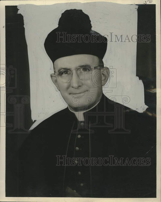 1956 Press Photo Monsignor Geoffrey O'Connell of Biloxi, Mississippi - nox40711