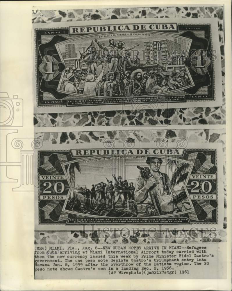 Load image into Gallery viewer, 1961 Press Photo New currency issued by Prime Minister Fidel Castro's government

