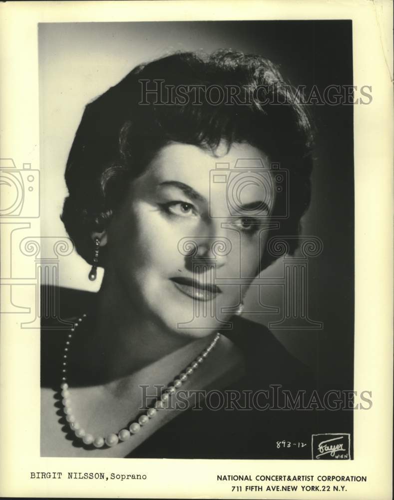 1962 Press Photo Soprano singer Birgit Nilsson poses for a photo - nox40955- Historic Images