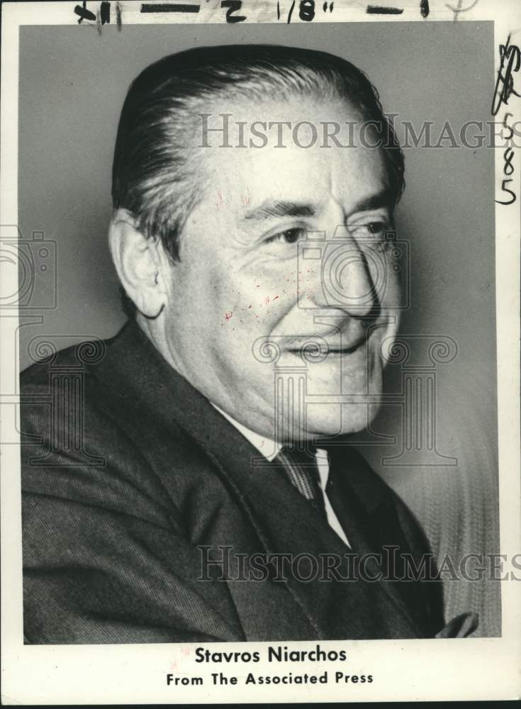 1972 Press Photo Greek Shipping Magnate Stavros Niarchos - nox41069