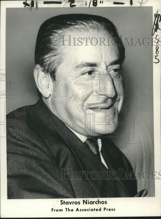 1972 Press Photo Greek Shipping Magnate Stavros Niarchos - nox41069