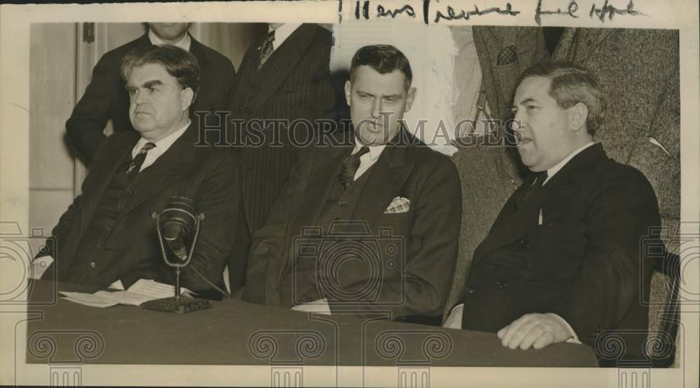 1938 Press Photo Conference, Hotel Biltmore to negotiate end of soft coal strike