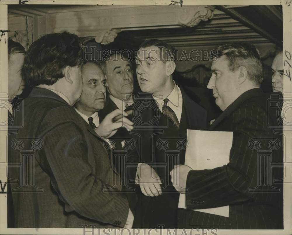 1939 Press Photo John L. Lewis, John R. Steelman, and Charles O&#39;Neill.