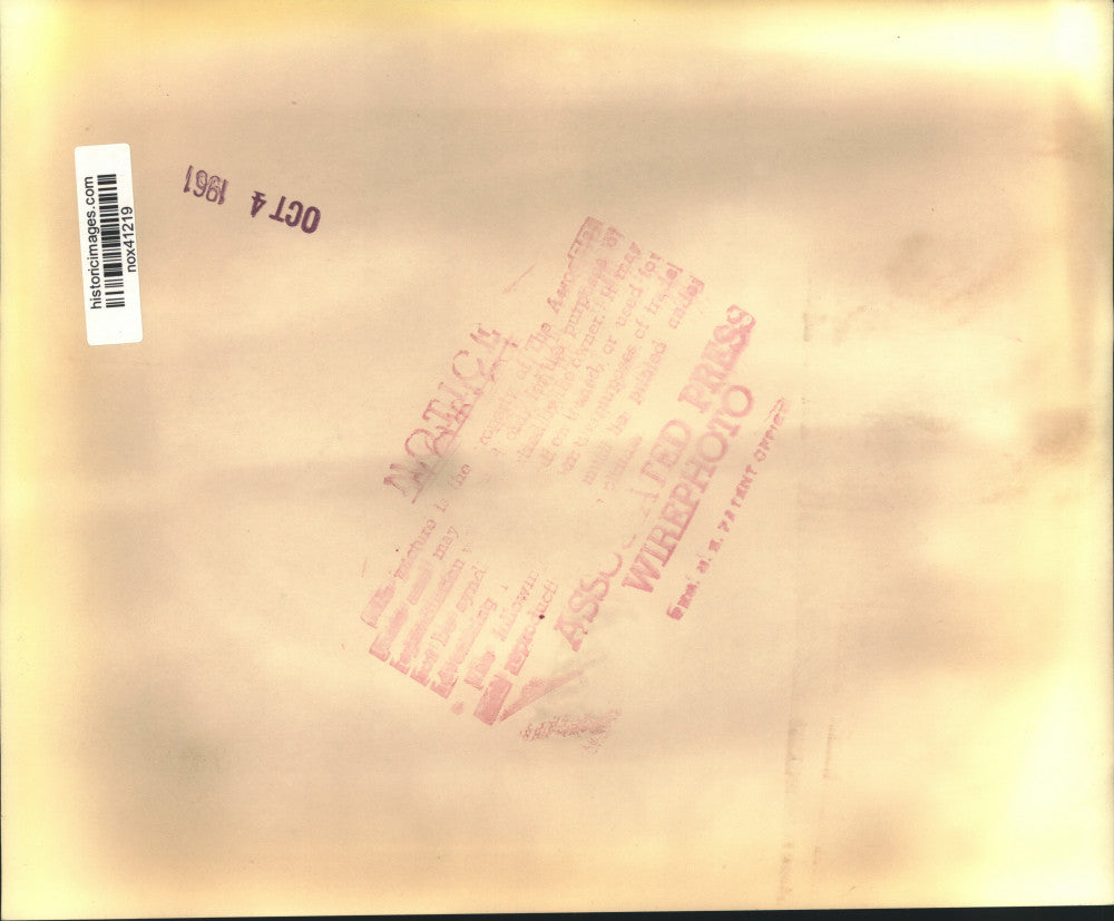 1961 Press Photo Workers Finish Radio Telescope Dish, Stanford University