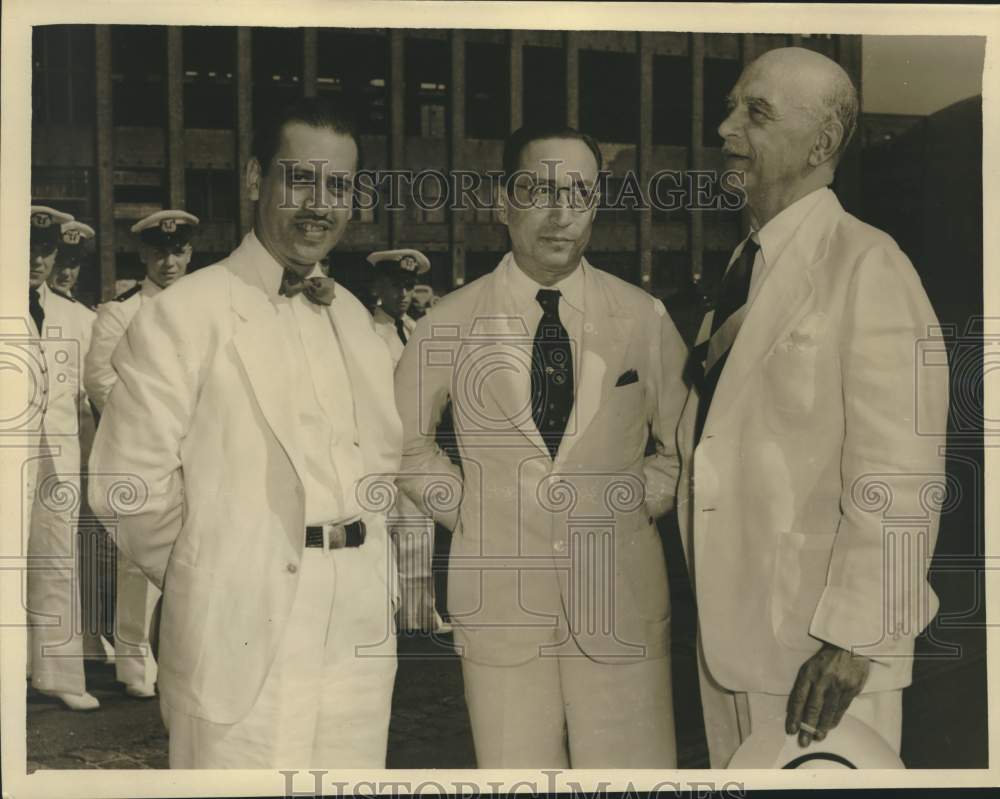 1940 Press Photo Colombian Consuls in New Orleans, Colombian Naval Academy Head- Historic Images