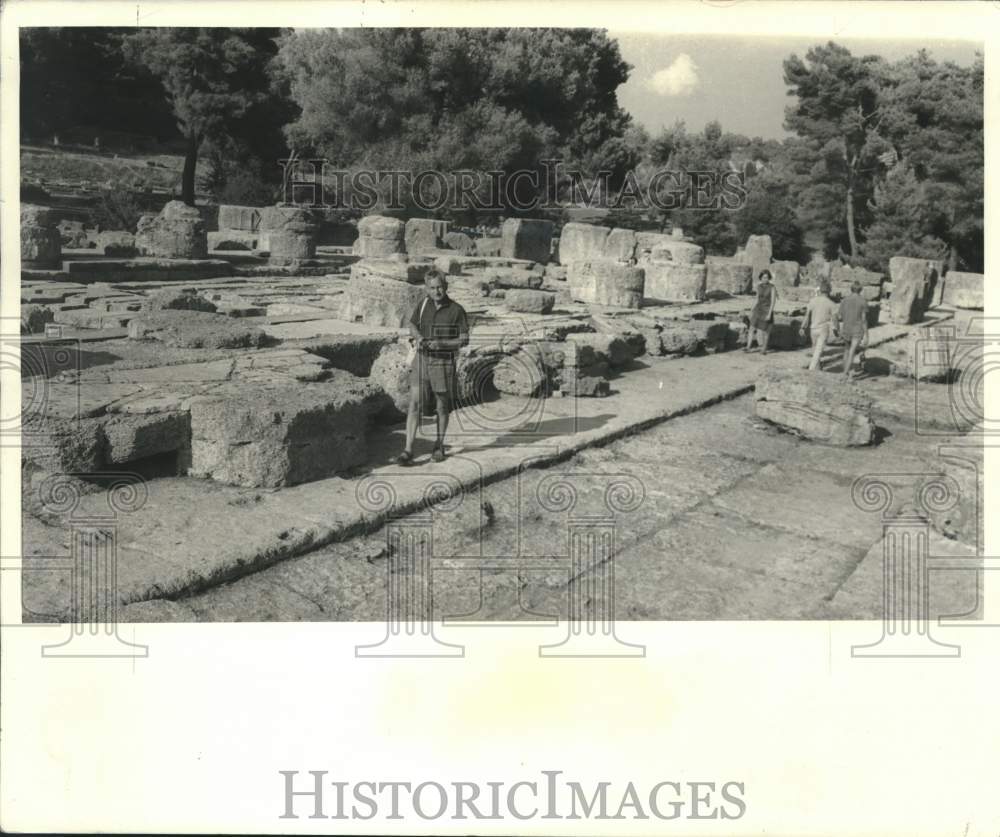 1968 Press Photo Ruins of the Temple of Olympian Zeus, built in 470-457, B.C.