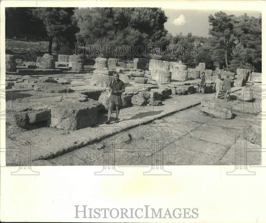 1968 Press Photo Ruins of the Temple of Olympian Zeus, built in 470-457, B.C.