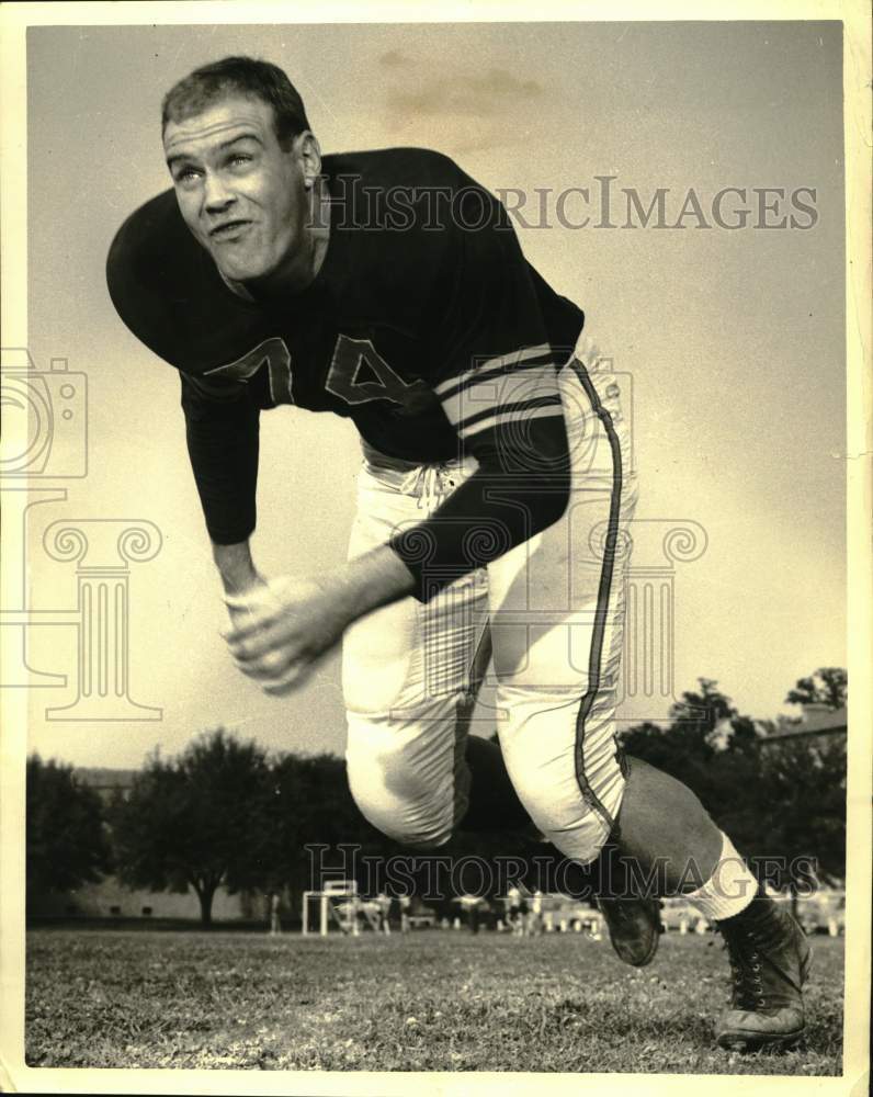 1967 Press Photo Louisiana State University Football Player Enos Parker