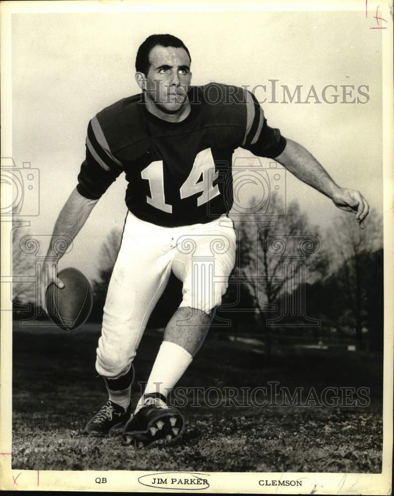 1961 Press Photo Clemson University Football Quarterback Jim Parker - nox42234- Historic Images