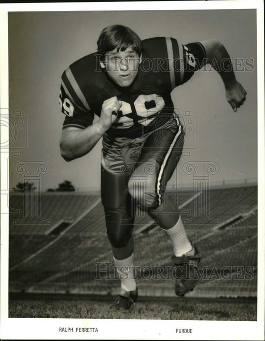 1975 Press Photo Purdue University Football Player Ralph Perretta - nox42239