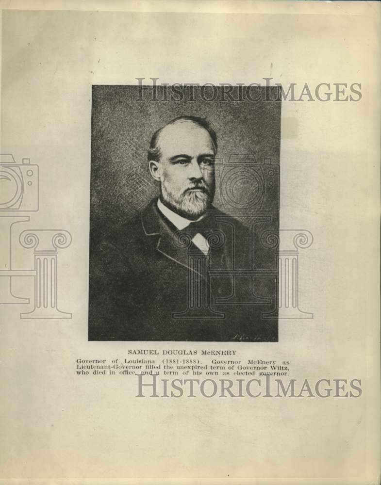 1948 Press Photo Governor of Louisiana from 1881-1888, Samuel Douglas McEnery