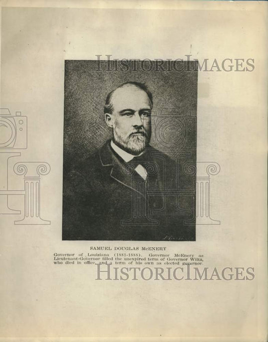 1948 Press Photo Governor of Louisiana from 1881-1888, Samuel Douglas McEnery