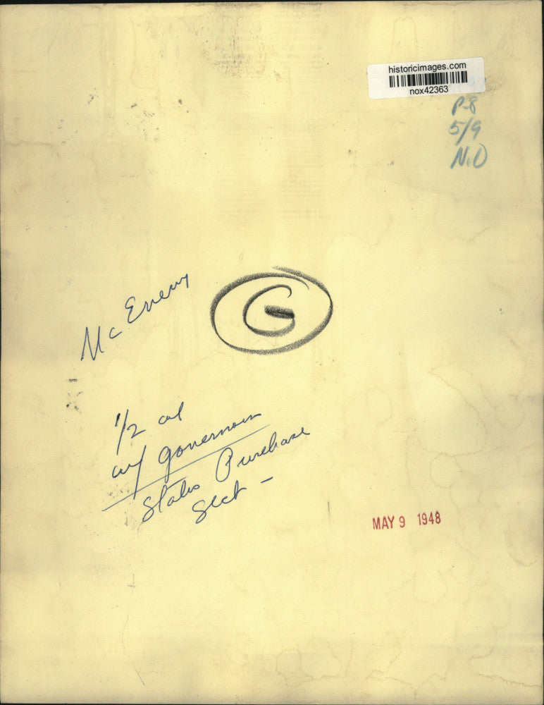 1948 Press Photo Governor of Louisiana from 1881-1888, Samuel Douglas McEnery