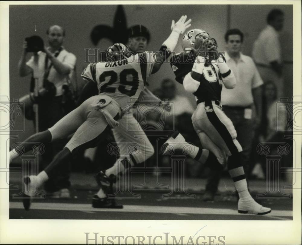 1989 Press Photo Saints vs. Bengals Football Field Action, New Orleans